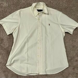 Ralph Lauren White Casual Button Down Shirt